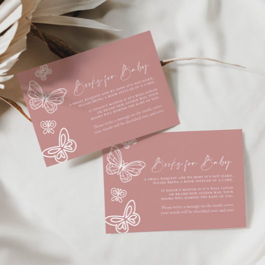 Pink Books for Baby Card Mitteilungskarte