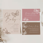 Pink Books for Baby Card Mitteilungskarte