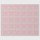 Pink Books on Gold Stones Wrapping Paper Geschenkpapier (Flach)