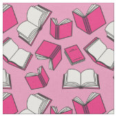 Pink Books Pattern Niedlich Book Reader Muster Stoff (Nahaufnahme)