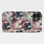 Pink, bordeauxfarbene Blume Case-Mate iPhon iPhone Hülle (Rückseite (Horizontal))