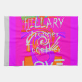 Pink Borded Hillary Inspiration Art Print Küchentuch (Horizontal)