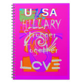 Pink Borded Hillary Inspiration Art Print Notizblock (Vorderseite)