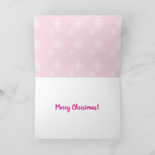 Pink Border Collie Weihnachtskarte Karte