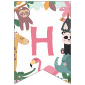 Pink Born Two Be Wild Birthday Wimpelkette (Erste Fahne)