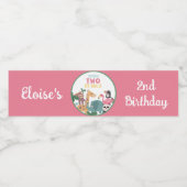 Pink Born Two Be Wild Wasserflaschenetikett (Einzelnes Label)