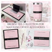 Pink Boss Babe Office Chic Style Glass Coaster Glasuntersetzer