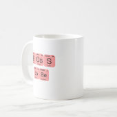 Pink Boss Babe Periodisches Tabellenelement Kaffeetasse (Vorderseite Links)