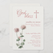 Pink Botanical Einladung (Vorne/Hinten)