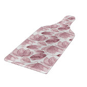 Pink Botanical Floral Flower Pattern Schneidebrett (Ecke)
