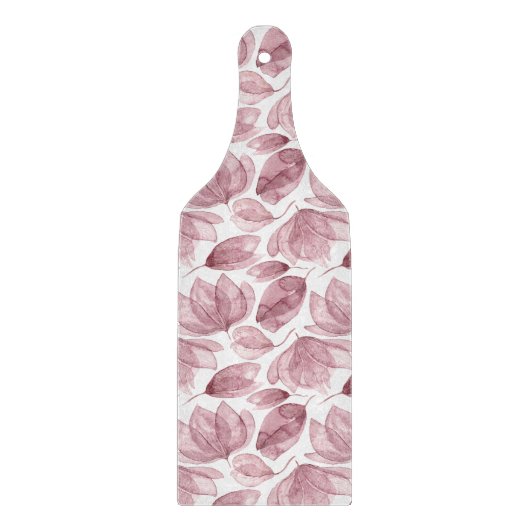 Pink Botanical Floral Flower Pattern Schneidebrett (Vorderseite)