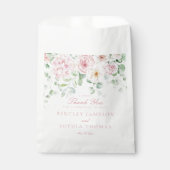 Pink Botanical Floral Hydrangea Wedding Dessert Geschenktütchen (Vorderseite)