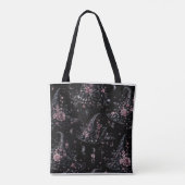 Pink Botanical Witch Halloween Tote Bag Tasche (Rückseite)