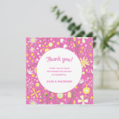 Pink Botanische Wildblume Vielen Dank (Stehend Vorderseite)