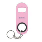 Pink Bottle Opener Custom Text Bar Key Gift Tool Mini Flaschenöffner (Vorderseite)
