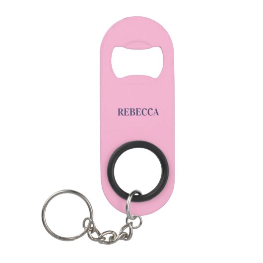 Pink Bottle Opener Custom Text Bar Key Gift Tool Mini Flaschenöffner (Vorderseite)