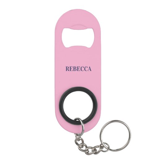 Pink Bottle Opener Custom Text Bar Key Gift Tool Mini Flaschenöffner (Rückseite)