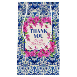Pink Bougainvillea Blue Tile Brautparty Kleine Geschenktüte