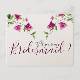 Pink Bougainvillea Blume Bridesmaid Einladung