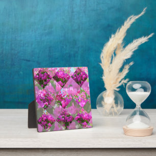 Pink Bougainvillea Blume Diamond Cut Design, Fotoplatte