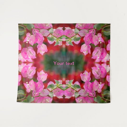 Pink Bougainvillea Blume Wandteppich (Vorderseite (Horizontal))