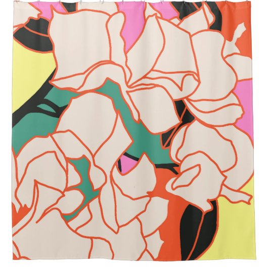 Pink Bougainvillea Essence Duschvorhang (Vorderseite)