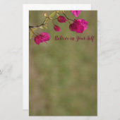 Pink Bougainvillea Motivierend Briefpapier (Vorne/Hinten)