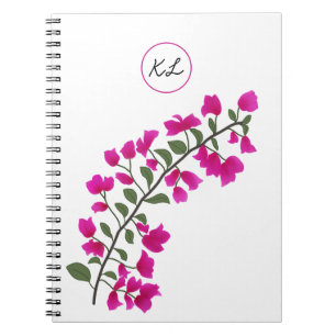 Pink Bougainvillea Personalisiertes Foto Notebook Notizblock