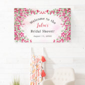 Pink Bougainvillea Tropical Forest Brautparty Banner (Insitu)