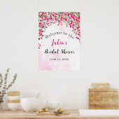 Pink Bougainvillea Tropical Forest Brautparty Poster (Küche)