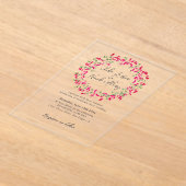 Pink Bougainvillea Tropical Forest Polterabend Acryleinladungen (Ablage )