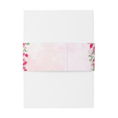 Pink Bougainvillea Tropical Forest Polterabend Einladungsbanderole (Rückseitenbeispiel)