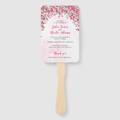 Pink Bougainvillea Tropical Forest Polterabend Fächer (Vorderseite)