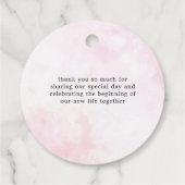 Pink Bougainvillea Tropical Forest Polterabend Geschenkanhänger (Rückseite)