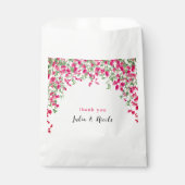 Pink Bougainvillea Tropical Forest Polterabend Geschenktütchen (Vorderseite)