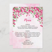 Pink Bougainvillea Tropical Forest Polterabend Menükarte (Vorne/Hinten)