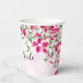 Pink Bougainvillea Tropical Forest Polterabend Pappbecher (Rückseite)
