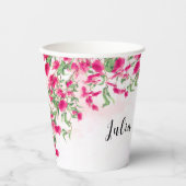 Pink Bougainvillea Tropical Forest Polterabend Pappbecher (Vorderseite)