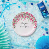 Pink Bougainvillea Tropical Forest Polterabend Pappteller (Party)