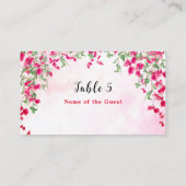 Pink Bougainvillea Tropical Forest Polterabend Platzkarte (Rückseite)