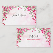 Pink Bougainvillea Tropical Forest Polterabend Platzkarte (Vorne/Hinten)