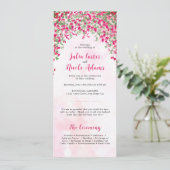 Pink Bougainvillea Tropical Forest Polterabend Programm (Stehend Vorderseite)