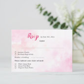 Pink Bougainvillea Tropical Forest Polterabend RSVP Karte (Stehend Vorderseite)