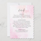 Pink Bougainvillea Tropical Forest Wreath Wedding Einladung (Rückseite)