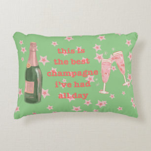 Pink Bougie Champagner Flaschenangebot Dekokissen