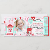 Pink Bounce House Karneval Geburtstag Einladung (Vorderseite)