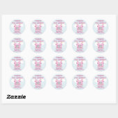 Pink Bouncy Bounce House Geburtstagskopf Sticker (Blatt)