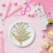 Pink Bouquet Blume Papierplatte Pappteller (Party)