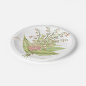 Pink Bouquet Blume Papierplatte Pappteller (Schrägansicht)