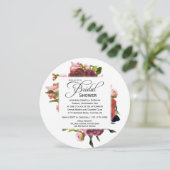 Pink Bouquet Brautparty Einladung (Stehend Vorderseite)